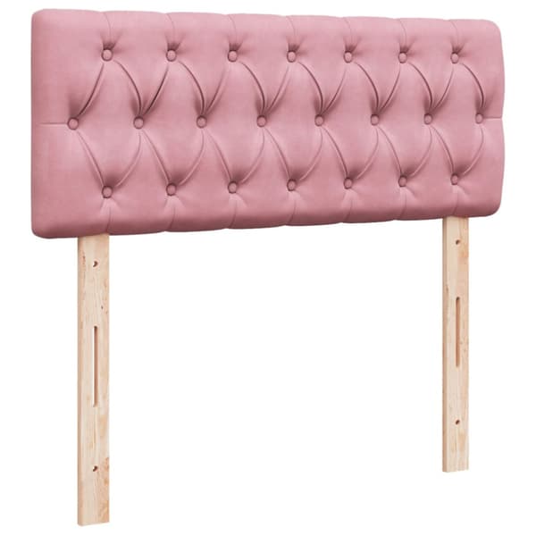 Ramsäng med madrass rosa 120x200 cm sammet