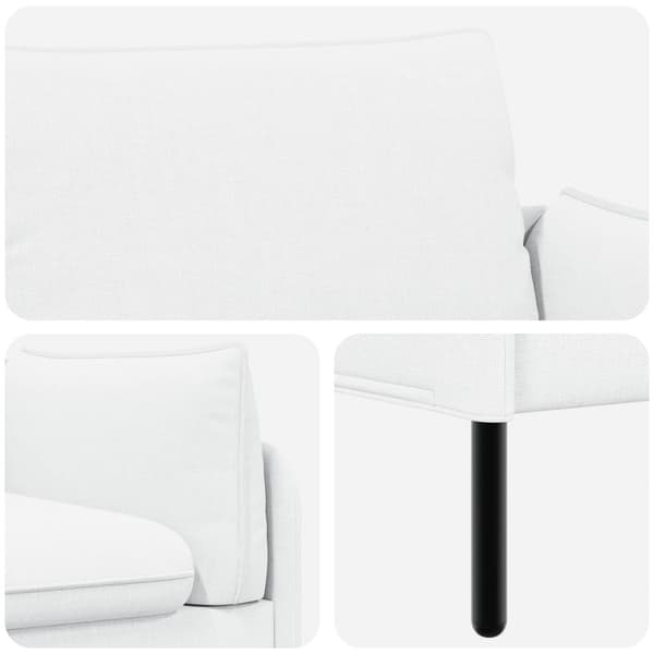 2-sits soffa Vit 188 x 81 x 89 cm Tyg