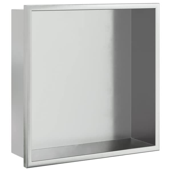Duschnisch borstad silver 32x32x9 cm rostfritt stål