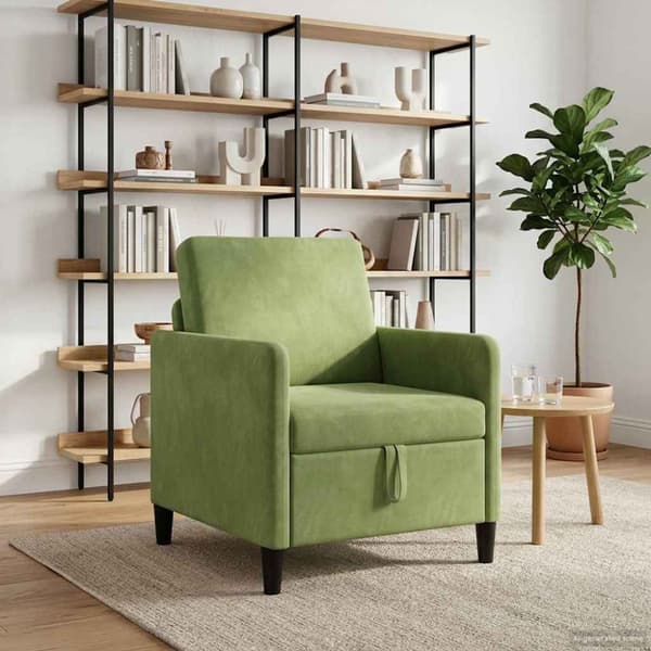 Soffa med förvaring Ljusgrön 72 x 78 x 87 cm Polyester