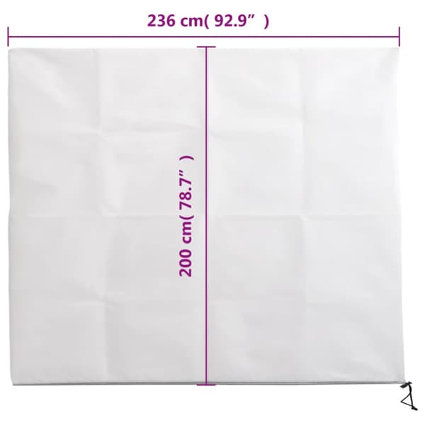 Fiberdukar med blixtlås 4 st 70 g/m² 2,36x2 m