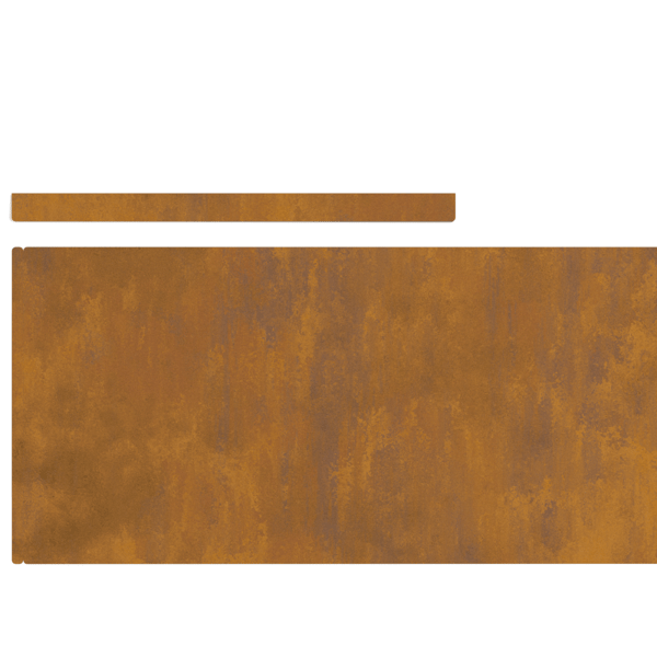Kant för gräsmatta 4 pcs Rostig 450 x 0,05 x 25 cm
