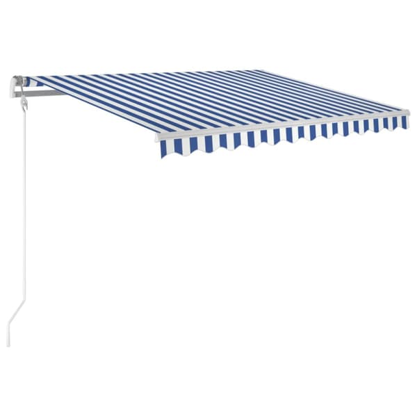Automatisk markis 300x250 cm blå och vit