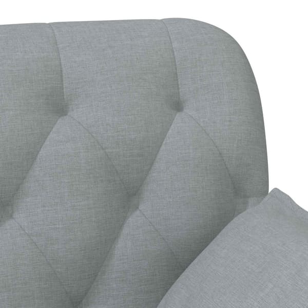 Loveseat med knapprapport Ljusgrå 111 x 68 x 80 cm Tyg