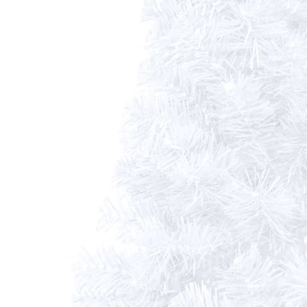 Halv plastgran med fot vit 180 cm PVC