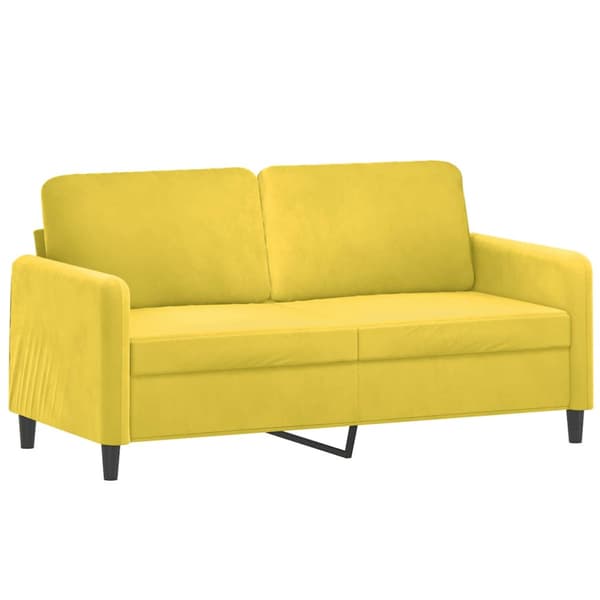 2-sitssoffa gul 140 cm sammet