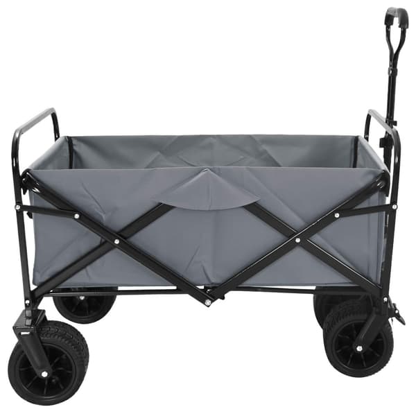 Fällbar handvagn Grå 89 x 63 x 96 cm Stål och Polyester Oxford