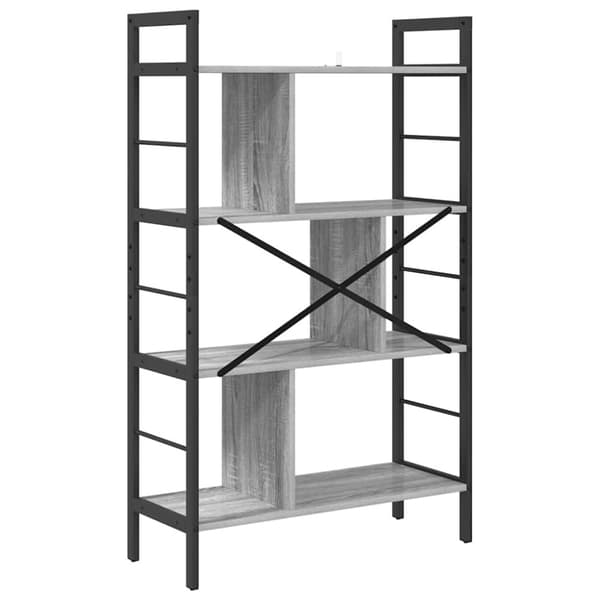 Hyllsystem Grå Sonoma 75 x 30 x 123,5 cm Konstruerat trä