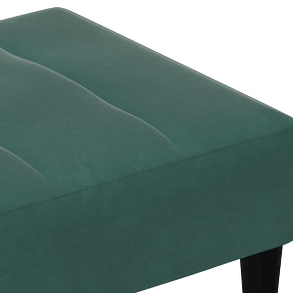 Fotpall mörkgrön 77x55x31 cm sammet