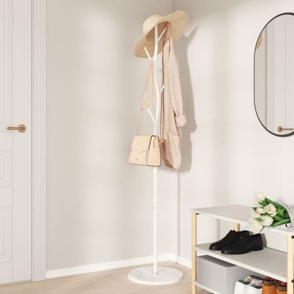 Klädställning vit 177 cm pulverlackerat järn