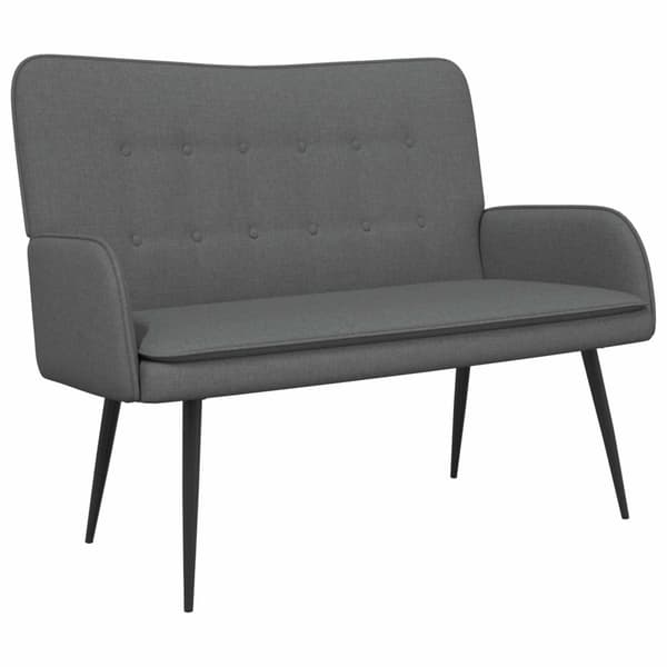 2-sits soffa Mörkgrå 115 x 61 x 87 cm tyg