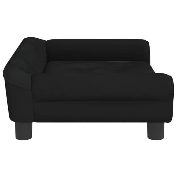 Hundbädd svart 70x48x22 cm sammet