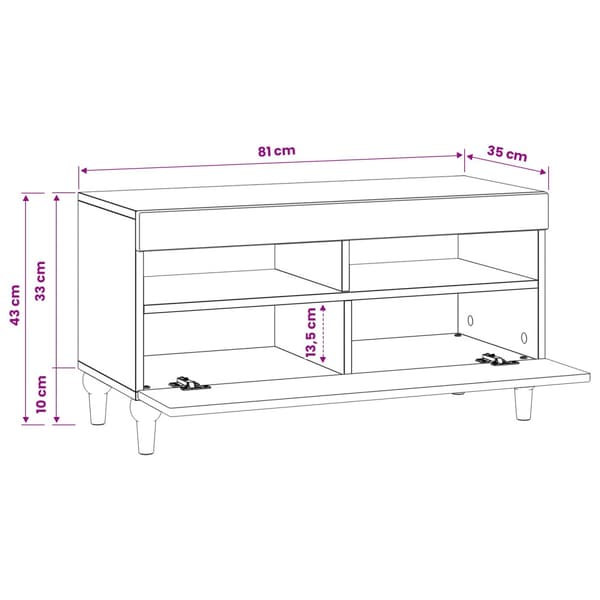 LED TV-skåp Artisan-ek Konstruerat trä
