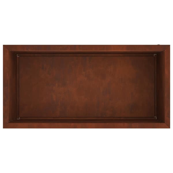 Odlingslåda med LED 2 st Rostig 50 x 100 x 48 cm