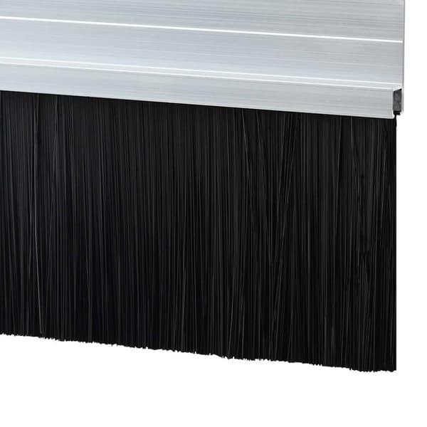 Självhäftande dörrborstlist 12 pcs Silver 100 cm