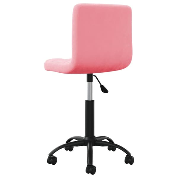 Snurrbar matstol rosa sammet