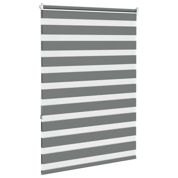 Rullgardin zebra mörkgrå 95x150 cm tyg bredd 90,9 cm polyester
