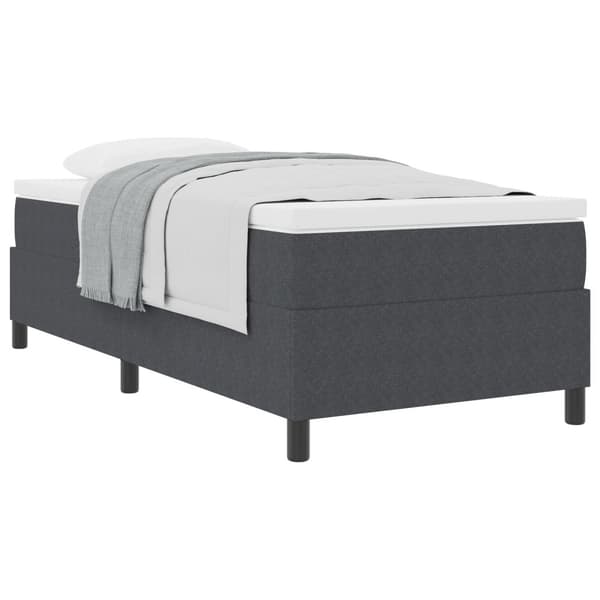 Bäddfjäder Mörkgrå och vit 90 x 190 cm Kordread tyg