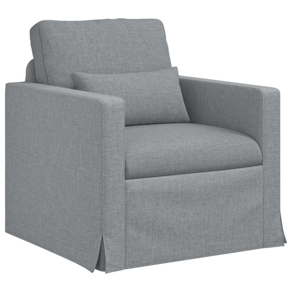 Soffset 2 pcs Ljusgrå 198 x 78 x 80 cm tyg