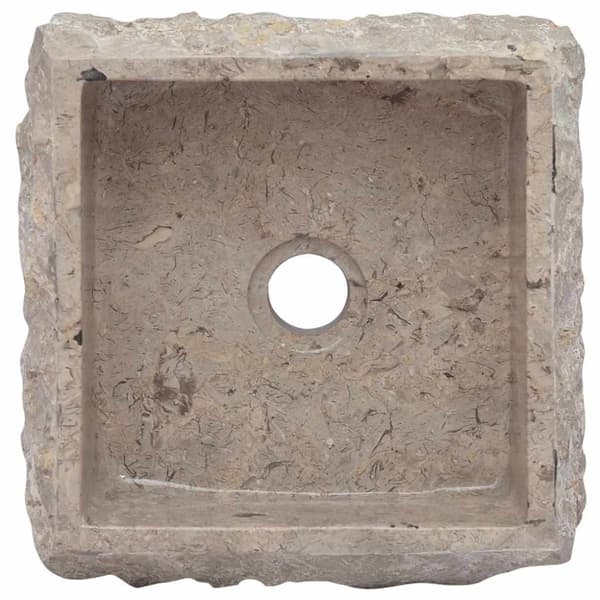 Handfat grå 30x30x13 cm marmor
