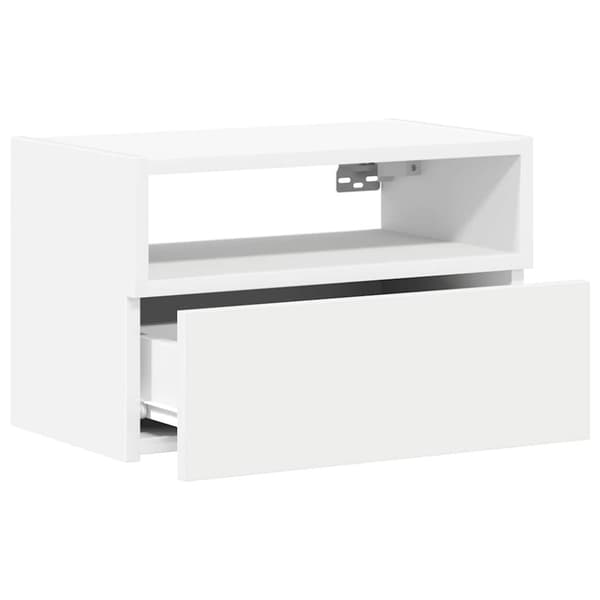 Väggmonterade sängbord 2 st vit 45x26x28,5 cm