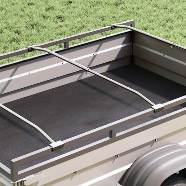Tarpaulinbracket för släp 4 pcs Silver 100-145 cm Aluminium