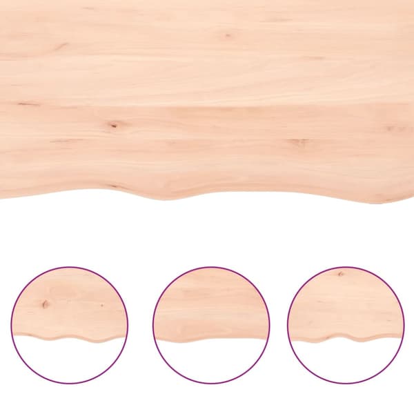 Hyllplan 80x10x2 cm obehandlad massiv ek