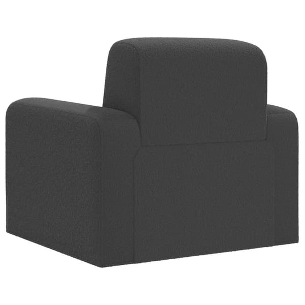 Fåtölj Mörkgrå Bouclé