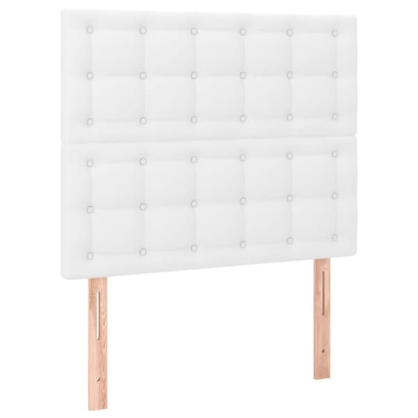 Ramsäng med madrass vit 80x200 cm konstläder