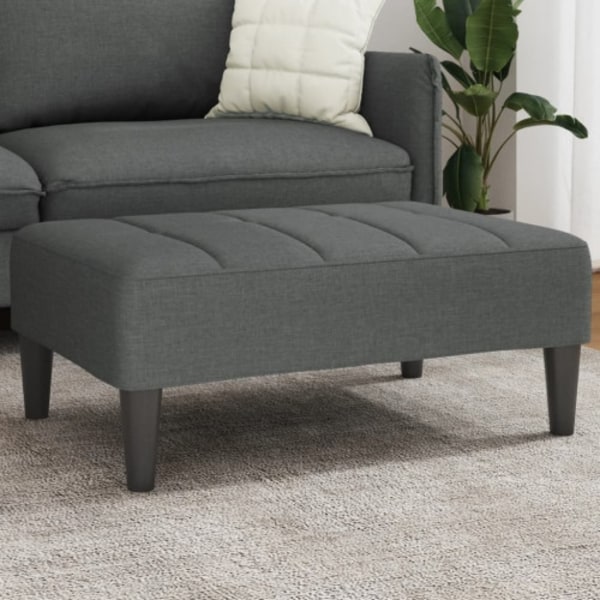 Fotpall mörkgrå 77x55x31 cm tyg
