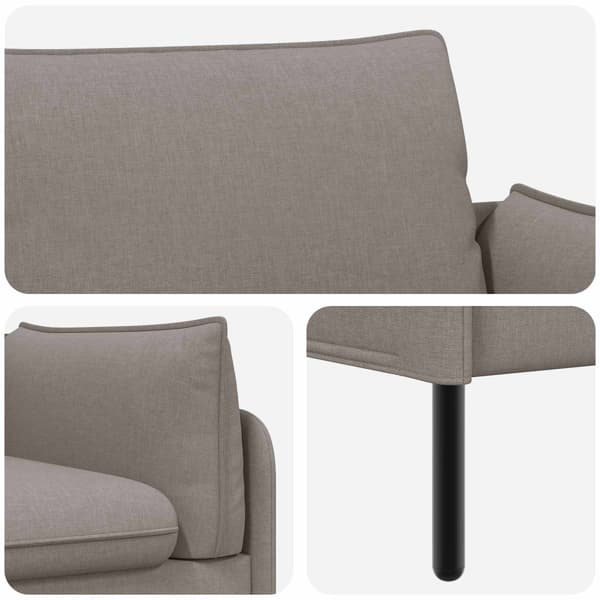 2-sits soffa Taupe 188 x 81 x 89 cm Tyg