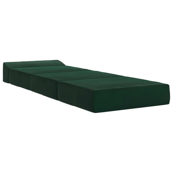 Fällbar Soffbed Mörkgrön 200 x 70 x 15 cm Sammet