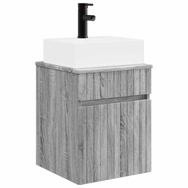 Väggmonterad Handfat Vanity Grå Sonoma 39 x 41 x 62,5 cm
