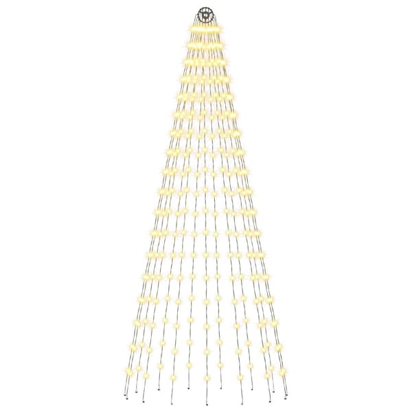 Julgransbelysning med markspjut 270 LED-lampor Varmvit och