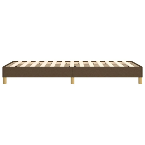 Boxspring-sängram mörkbrun 90x190 cm tyg