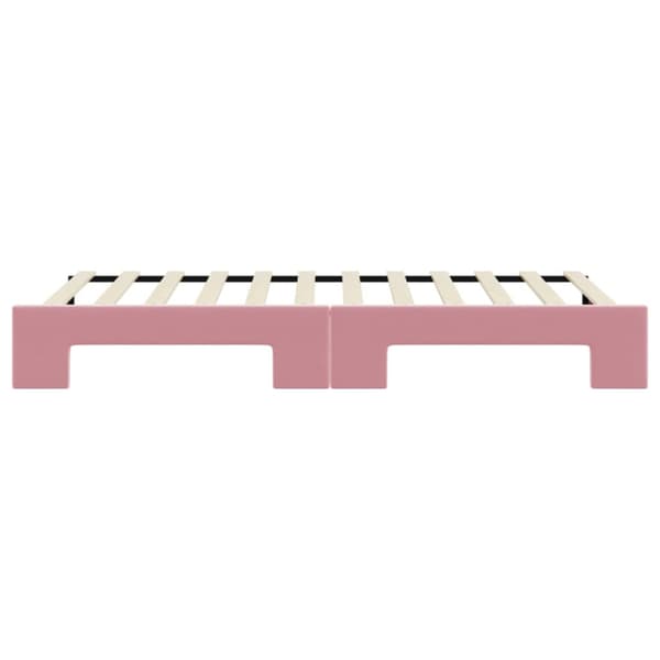 Dagbädd utdragbar rosa 80x200 cm sammet