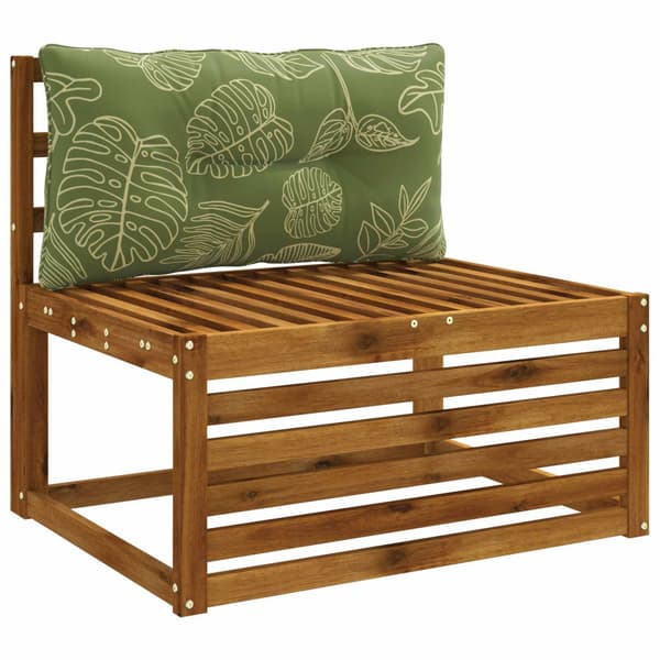 Ryggkudde PUTTEN 100% Polyester Bladdesign 80 x 40 x 10 cm
