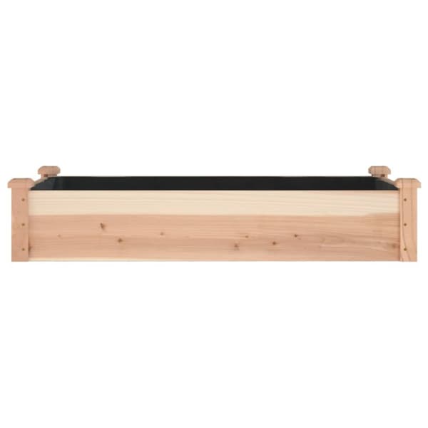 Odlingslåda med foder 120x60x25 cm massivt granträ