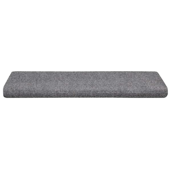 Trappmattor självhäftande 30 st 65x21x4 cm ljusgrå rektangulär kant