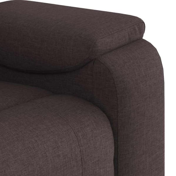 Reclinerfåtölj mörkbrun tyg