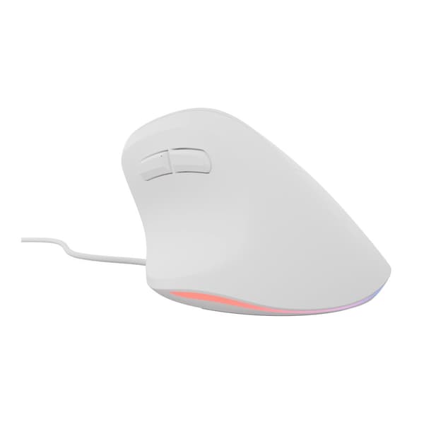 Natec CRAKE 2 PRO - vertikal mus - USB - vit