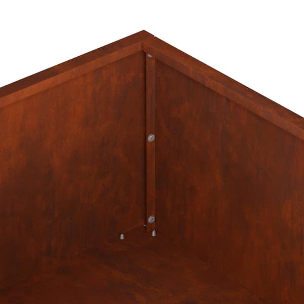 Trädgårdsplanterare Rostig 100 x 100 x 20 cm