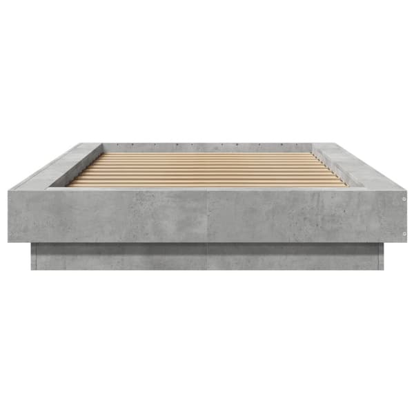 Sängram betonggrå 90x190 cm konstruerad trä