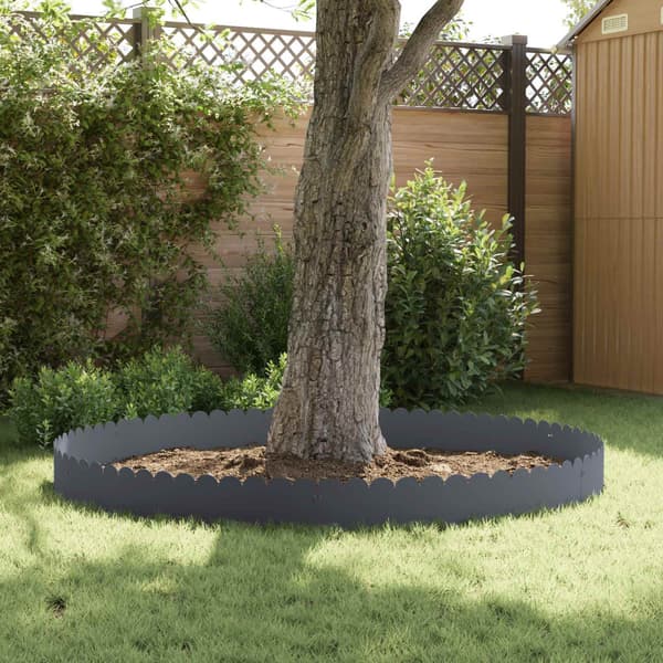 Kant för gräsmatta 30 pcs 103 x 25 cm Stål Antracit