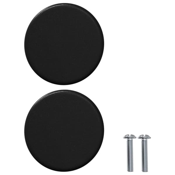 Skåpsknopp 2 pcs Svart 18 x 23 mm Järn