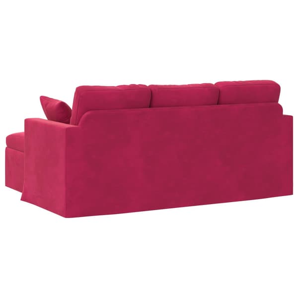 Soffa Vinröd 178 x 134 x 80 cm Sammet