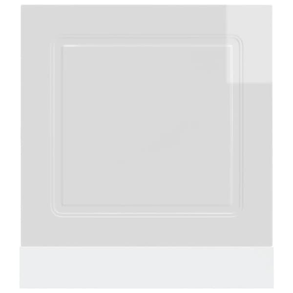 Diskmaskinspanel högglans vit 60x1,5x57 cm konstruerat trä