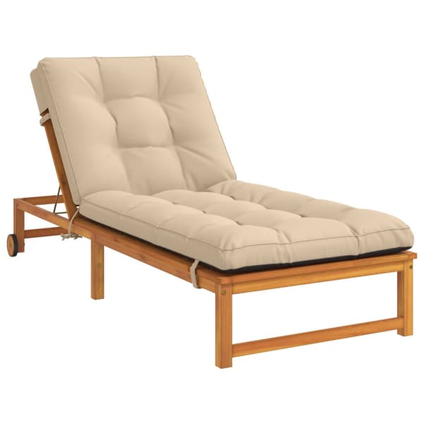 Solstol Kudde VIANEN 100% Polyester Gräddvit 200 x 90 x 8 cm