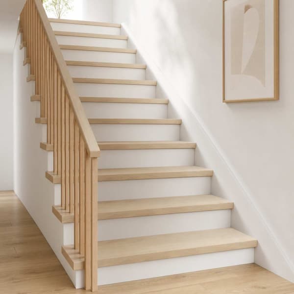 Trappsteg 8 st 70 x 25 x 2 cm Vit Massivt Ekträ
