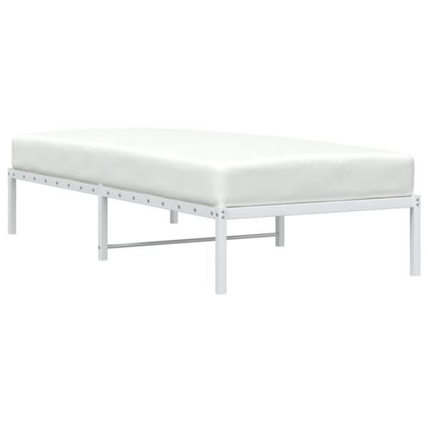 Sängram metall vit 90x200 cm